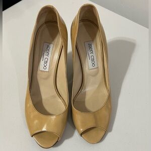 Jimmy Choo Open Toe Wedges Size 7.5